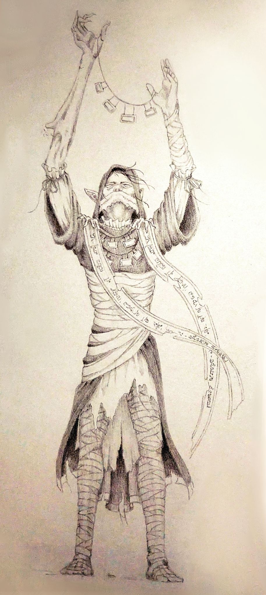 Dessin d'un repentant Srahn